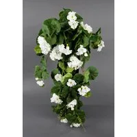 Kunstblume Geranienhänger 70cm ZF Kunstpflanzen Hängegeranie künstliche Geranie, Seidenblumen Roß, Höhe 70 cm, Weiß
