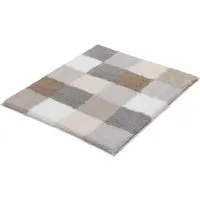 Kleine Wolke Badematte Caro, Badvorleger, Badezimmer Teppich, Höhe 25 mm, rutschhemmend beschichtet, fußbodenheizungsgeeignet, Kunstfaser, rechteckig, Badteppich, modernes Karo-Muster, Pastell-Farben, waschbar