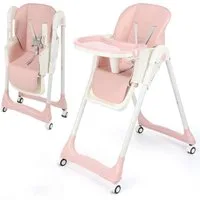 oyajia Kinderstuhl Stuhl Baby Kinderstuhl Klappbar kinderstuhl Mitwachsend Stuhl (Verstellbare Kinderstuhl wächst mit Ihrem Kind von 6 Monaten bis 3 Jahren), Babystuhl mit Tablett und 5-Punkt-Gurt, Einfach zu Reinigen