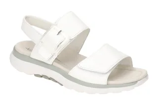 Gabor Damen Sandale 46.814.50 ROLLINGSOFT Wei? Echtleder Klettverschluss