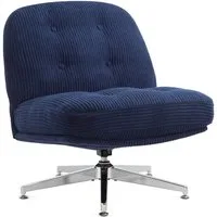 IWMH Bürostuhl Dick Schreibtischstuhl Ohne Rollen, Cordstoff Drehstuhl ohne Armlehnen (Lesesessel mit 15cm dickem Sitzkissen), Gepolsterter Stuhl für Schlafzimmer Wohnzimmer Schminktisch