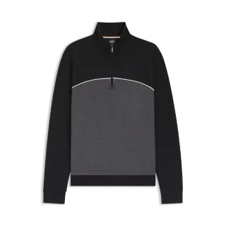 Boss - Sweatshirt für Herren, mit kurzem Reißverschluss (Schwarz)