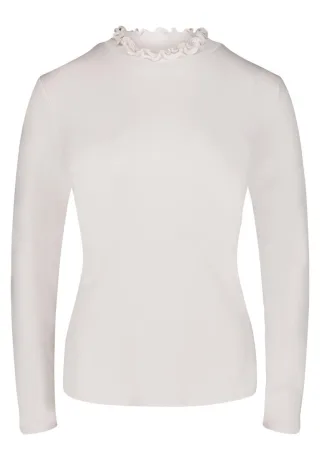 CARTOON - Langarmshirt mit Rüschen beige - Gr. - 38