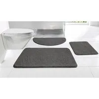 OTTO home Badematte Regona, Badteppich, Badvorleger, Badezimmer Teppich, Höhe 15 mm, rutschhemmend beschichtet, schnell trocknend, strapazierfähig, fußbodenheizungsgeeignet, Polyester, halbrund, Uni Farben, besonders weich, als rechteckig und halbrun
