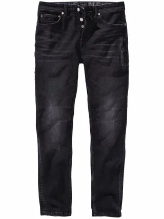 Mey & Edlich Herren Spurenträger-Jeans Schwarz 99 % Baumwolle, 1 % Elasthan