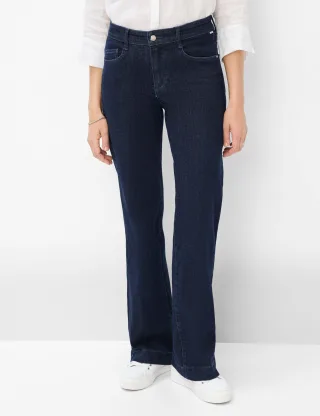 Brax Damen Five-Pocket-Hose Style MAINE CLEAN DARK BLUE, denim dunkelblau, Gr. 32K