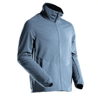 MASCOT Herren Microfleece Pullover mit Reißverschluss CUSTOMIZED Steinblau XL - 22803-639-85-XL