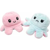 soma Kuscheltier Wendbarer Plüsch Oktopus 20 cm – Mood Kuscheltier Farbe nicht wählbar (Set, 1-St., Geschenk-Set), Wendbar mit zwei Emotionen, weich und kompakt für unterwegs