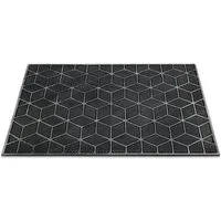 Wecon home Fußmatte Bossa Groove, rechteckig, Höhe: 4 mm, Gummi, pflegeleicht, abwaschbar, rutschfest, geometrisches Muster