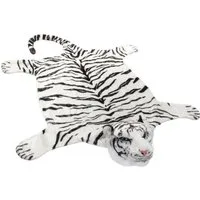 BRUBAKER Fellteppich Tigerfell Bettvorleger, Motivform, Höhe: 260 mm, flauschiger Kaminvorleger Teppich, Tiger Kuscheldecke 130 x 120 cm