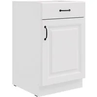 Küchen-Preisbombe Unterschrank 50 cm Küche Stilo Weiß Küchenzeile Vollauszug Soft-Close Landhaus