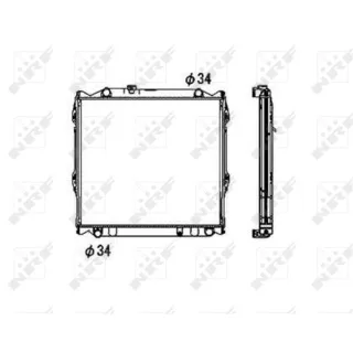 NRF Motork?hler gel?tet Toyota 4 Land Cruiser 53708