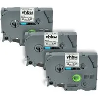 vhbw Beschriftungsband passend für Brother PT H107B, H101TB, H105, H108, H108GT, H105VP, H110, Hochwertige Patronen für Ihren Etikettendrucker, Ihr