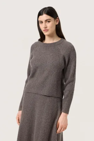 Strickpullover Gerade Passform grey