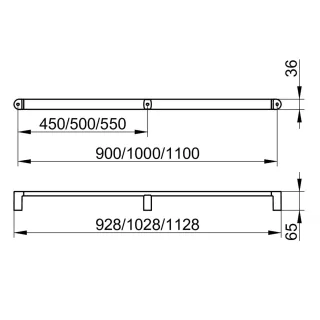 Keuco Haltegriff Elegance 31601, verchromt 31601010900