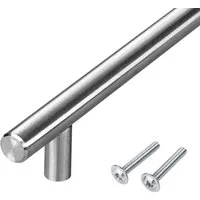 SO-TECH® Möbelgriff Stangengriff G16 BA 143 - 750 mm Edelstahloptik, Lochabstand 443 mm, inkl. Schrauben