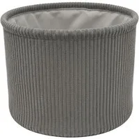 B&S Aufbewahrungskorb Korb / H 12 x Ø 16 cm / Rillenoptik / grau / Rund