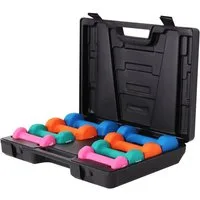 GORILLA SPORTS Gymnastikhantel Gymnastikhanteln Set 10 kg mit Koffer