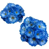 Online-Fuchs Gartenfigur 2 Blumenblüten für draußen - Deko für Garten, Terrasse und Balkon, (von Hand bemalt), von Hand bemalt, jede Blüte ein Unikat