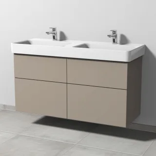 Sanipa 3way Waschtischunterbau zu Laufen Pro S Waschtisch mit 4 Auszügen, Sandgrau-Matt SF78767