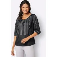 Sieh an! Klassische Bluse Schlupfbluse 3/4-Arm