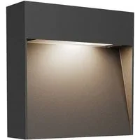 Lucande Außen-Wandleuchte Noreia, Metall, Schwarz IP65, 1 x 3,8 W LED