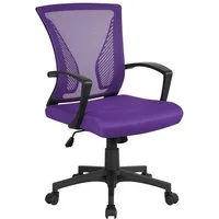 Yaheetech Bürostuhl aus Mesh-Gewebe Höhenverstellbarer Schreibtischstuhl, Ergonomischer Drehstuhl Arbeitsstuhl Computerstuhl mit Wippfunktion