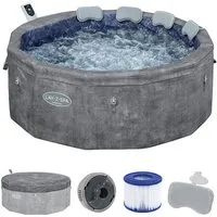 Bestway Whirlpool LAY-Z-SPA® Carrara AirJet™, Aufstellbecken, (Set, Inkl. App-Steuerung, für 6 Personen), Ø 170 x 65 cm