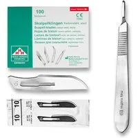 May Cuttermesser Set 100 Stück Skalpellklingen Figur 10 aus Karbonstahl