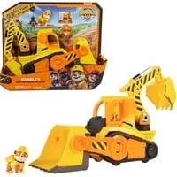 Rubble & Crew - Großes Planierraupen-Baufahrzeug , Spielfahrzeug mit Licht- und Geräuscheffekten und Rubble-Figur