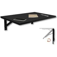 KDR Produktgestaltung Klapptisch 60x40 Wandklapptisch Esstisch Küchentisch Schreibtisch Wand Tisch, Schwarz