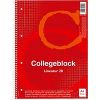 Herlitz Notizblock herlitz Spiralblock NN A4 Lin 28 kariert 80 Blatt
