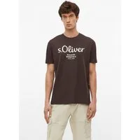 s.Oliver Kurzarmshirt T-Shirt Baumwoll-T-Shirt mit Logo-Print