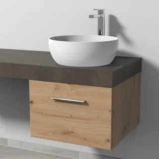 Sanipa Waschtischunterbau mit Auszug 2morrow (G2320) 340x500x520 Eiche-Natural-Touch G232085
