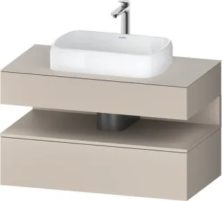 Duravit Qatego Konsolenwaschtischunterbau wandhängend Taupe Matt 1000x550x600 mm - QA4731091910010 QA4731091910010