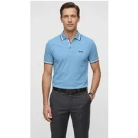 BOSS GREEN Poloshirt Paddy Regular Fit atmungsaktive Piqué-Webstruktur, Flachstrickkragen, gerader Schnitt
