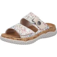 Rieker Pantolette Sommerschuh, Schlupfschuh, Hausschuh mit Klettriemchen