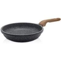 Krüger Bratpfanne Aluguss Pfanne flach Texas, Aluminiumguss (1-tlg), für Induktions-Kochfelder geeignet