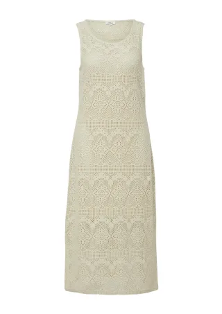 s.Oliver Red Label - Slim-Fit-Kleid aus Häkelspitze weiß - Gr. - 40
