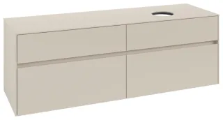 Villeroy & Boch Waschtischunterschrank Collaro C051B0 1600x548x500mm m. Bel. 4 Ausz. Waschtisch re C C051B0VN