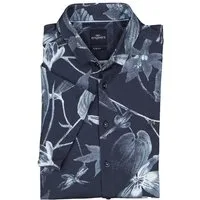 Engbers Kurzarmhemd Herren Kurzarm-Hemd gemustert, Marineblau