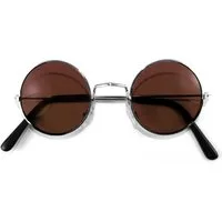 Das Kostümland Verkleidungsmaske Lennon Brille Nickelbrille, Braun