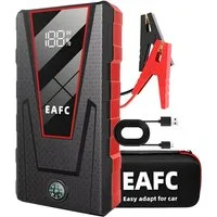 Athlix Auto Starthilfe Gerät für Autos 12V-Batterie-Booster bis 2000A Starthilfegerät 10000 mAh (12 V), für Benzin 4,0 L Diesel 2,0 L, -20 °C bis 60 °C