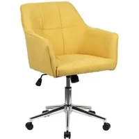 SVITA Schreibtischstuhl JAKE (1 St), stufenlos höhenverstellbar, pflegeleicht, elegant, Rollen, Gelb
