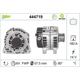 Valeo Lichtmaschine 180A Citroen Fiat Lancia Peugeot 444719