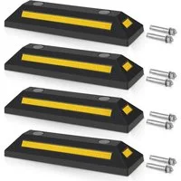 Clanmacy Absperrpfosten 4X Radstopper Parkstopper Garagenstopper Parkplatz Fahrzeugstopper
