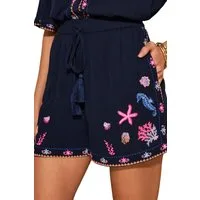 Love & Roses Strandshorts Love & Roses Bestickte Strandshorts, Regular (1-tlg)