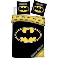 BrandMac Kinderbettwäsche Batman Dark Knight Logo Bettwäsche 135 x 200 cm 100% Baumwolle, 1 teilig, Langlebig