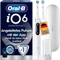 Oral-B Elektrische Zahnbürste iO 6, Aufsteckbürsten: 2 St., mit Magnet-Technologie, Display, 5 Putzmodi, Reiseetui