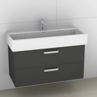 Artiqua 415 Waschtischunterschrank für Living City 818437 Anthrazit Glanz, 415-WU2L-L11-7065-51 415-WU2L-L11-7065-51